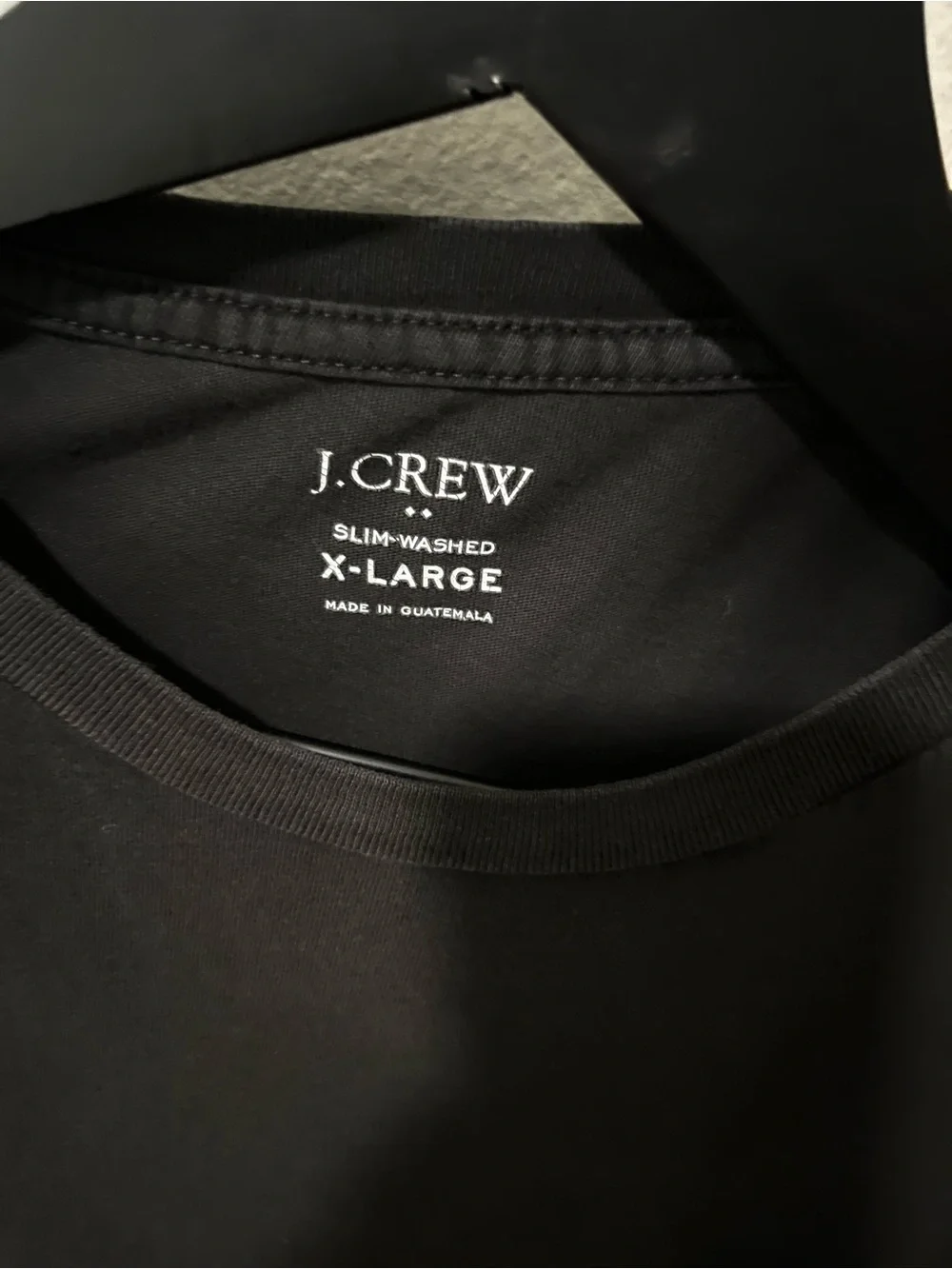 J. Crew Black Short-Sleeve Slim Washed Pocket Crewneck Tee